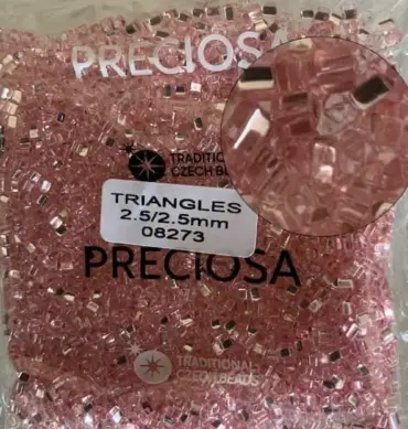 Preciosa Triangle Beads 08273 2.5x2.5mm 3.5 oz