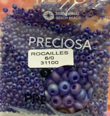 Preciosa Round Seed Beads 31100 6/0 3.5 Oz Matte