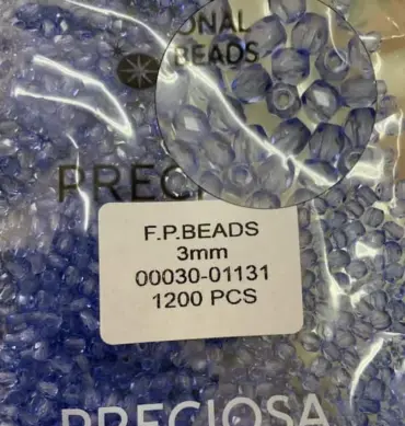 Preciosa Fire Polished Beads FP 3mm 00030-01131  100 Pcs