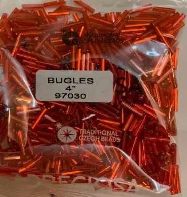 Preciosa Bugles Hexagonal Straight Edge Beads 97030 4"  3.5 Oz