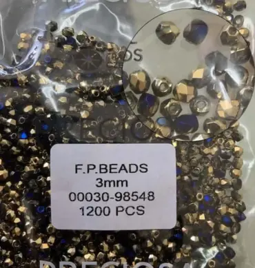 Preciosa Fire Polished Beads FP 3mm 00030-98548 100 Pcs