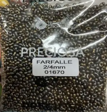 Preciosa Farfalle Beads 3.5 Oz 01670 2/4mm