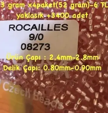 Preciosa Round Seed Beads 08273 9/0  3.5 Oz