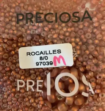 Preciosa Round Seed Beads 97039 8/0 3.5 Oz Matte