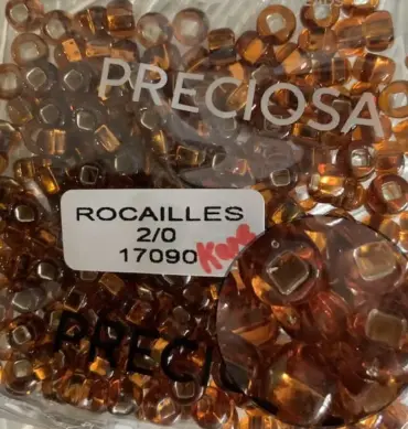 Preciosa Round Seed Beads 17090 2/0 3.5 Oz Square