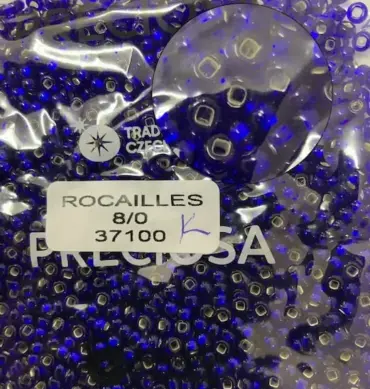 Preciosa Round Seed Beads 37100 8/0 3.5 Oz Square