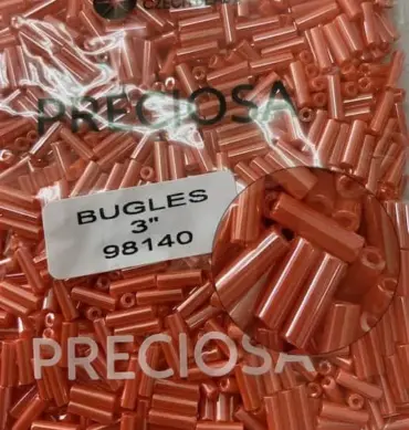 Preciosa Bugles Beads 98140 3" 3.5 Oz