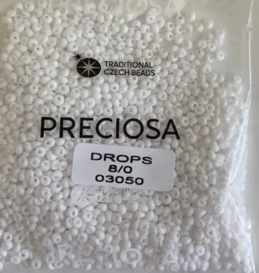 Preciosa Drops Beads 03050 8/0 3.5 Oz