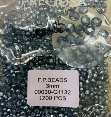 Preciosa Fire Polished Beads FP 3mm 00030-G1132 100 Pcs
