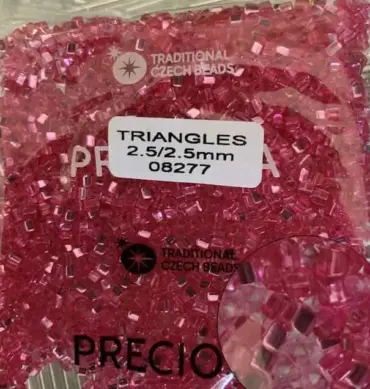 Preciosa Triangle Beads 08277 2.5x2.5mm 3.5 oz