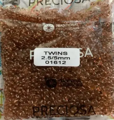 Preciosa Twin Beads 3.5 Oz 01612 2.5/5mm