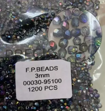 Preciosa Fire Polished Beads FP 3mm 00030-95100 100 Pcs
