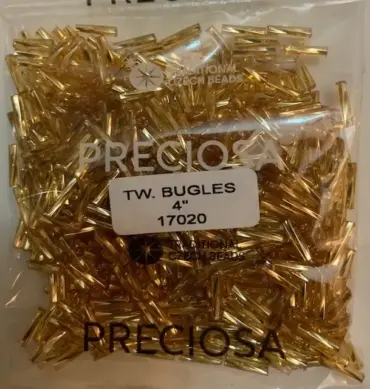 Preciosa Internally Hexagon Twisted Bugles Beads 17020 4" 3.5 Oz