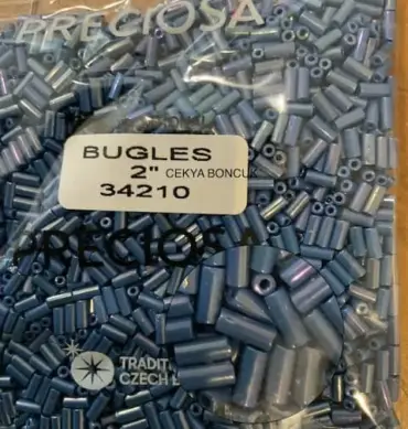Preciosa Bugles Beads 34210 2" 3.5 Oz