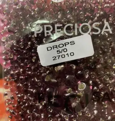 Preciosa Drops Beads 27010 5/0 3.5 Oz