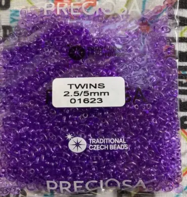 Preciosa Twin Beads 3.5 Oz 01623 2.5/5mm