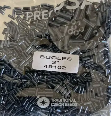 Preciosa Bugles Beads 49102 2" 3.5 Oz