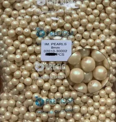 Preciosa Pearl Beads 8mm 02010-30002 100 Pcs