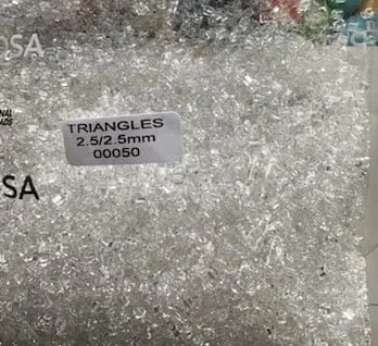 Preciosa Triangle Beads 00050 2.5x2.5mm2.5x2.5mm 3.5 oz