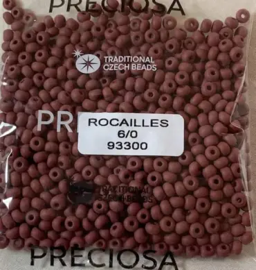 Preciosa Round Seed Beads 93300 6/0 3.5 Oz Matte