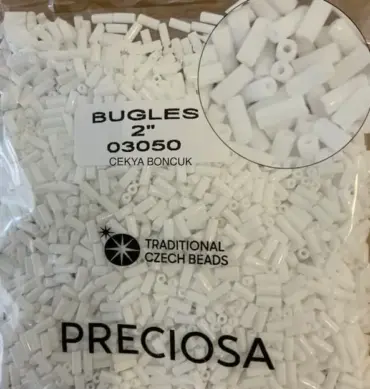 Preciosa Bugles Beads 03050 2" 3.5 Oz