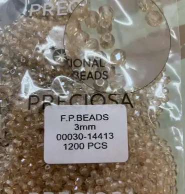 Preciosa Fire Polished Beads FP 3mm 00030-14413 100 Pcs