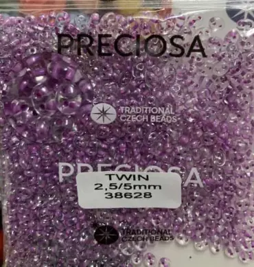 Preciosa Twin Beads 3.5 Oz 38628 2.5/5mm