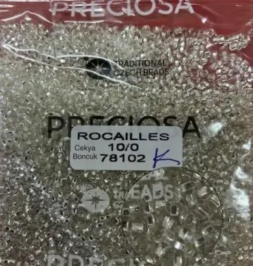 Preciosa Round Seed Beads 78102 10/0 3.5 oz Square