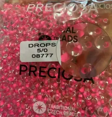 Preciosa Drops Beads 08777 5/0 3.5 Oz