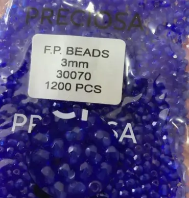 Preciosa Fire Polished Beads FP 3mm 30070 100 Pcs