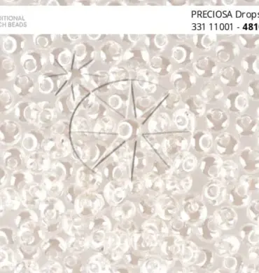 Preciosa Drops Beads 48102 5/0 3.5 Oz