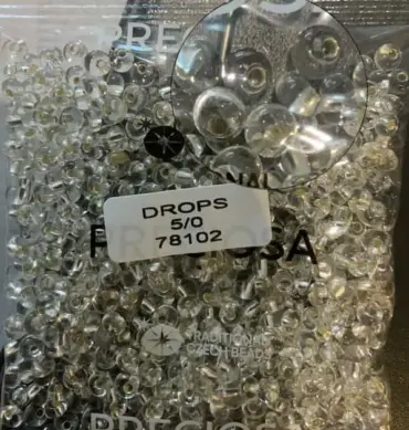 Preciosa Drops Beads 78102 5/0 3.5 Oz