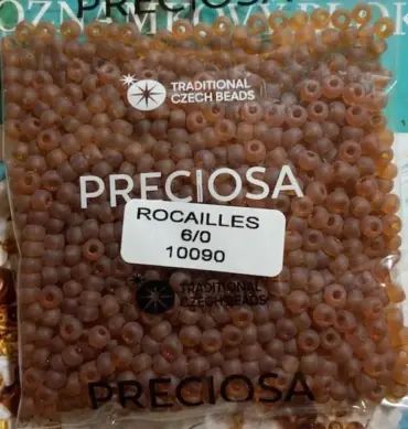 Preciosa Round Seed Beads 10090 6/0 3.5 Oz Matte