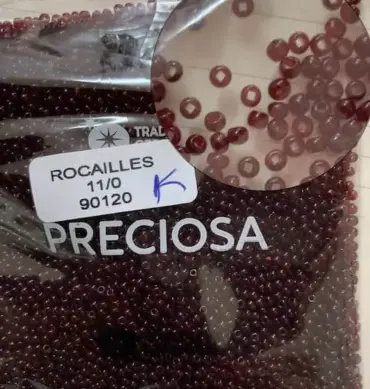 Preciosa Round Seed Beads 90120 11/0 3.5 Oz Square