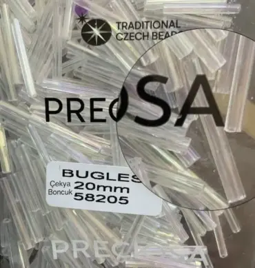 Preciosa Bugles Beads 58205 20mm 3.5 Oz