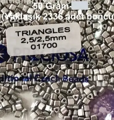 Preciosa Triangle Beads 01700 2.5x2.5mm 3.5 oz