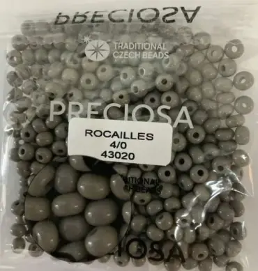 Preciosa Round Seed Beads 43020 4/0 3.5 Oz