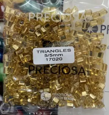 Preciosa Triangle Beads 17020 5x5mm 3.5 oz
