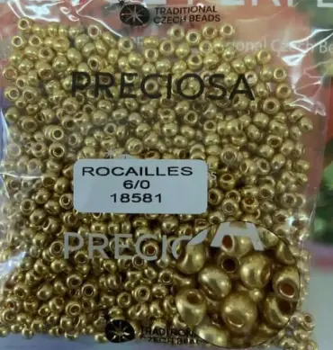 Preciosa Round Seed Beads 18581 6/0 3.5 Oz Parlak