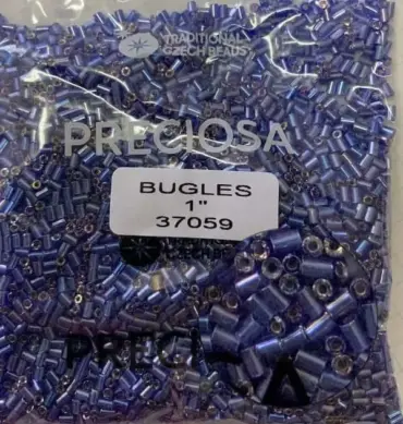 Preciosa Bugles Beads 37059 1"  3.5 Oz