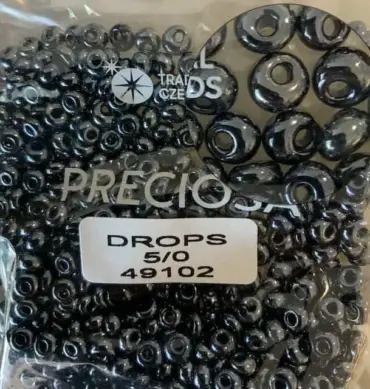 Preciosa Drops Beads 49102 5/0  3.5 Oz