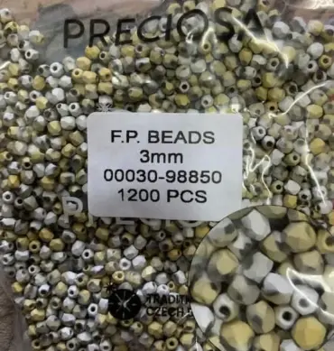 Preciosa Fire Polished Beads FP 3mm 00030-98850 100 Pcs