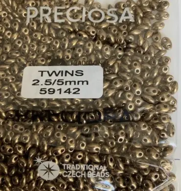 Preciosa Twin Beads 3.5 Oz 59142 2.5/5mm