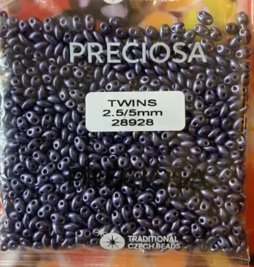 Preciosa Twin Beads 3.5 Oz 28928 2.5/5mm