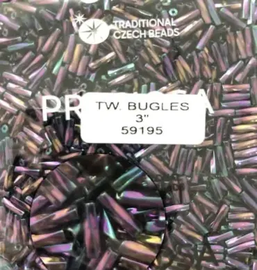 Preciosa Twisted Bugles Beads 59195 3"  3.5 Oz