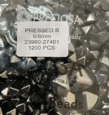 Preciosa Pyramid Beads 23980-27401 6/6mm 100 Pcs