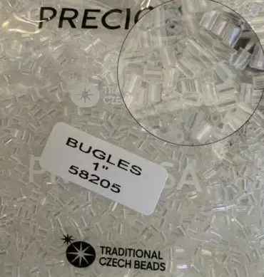 Preciosa Bugles Beads 58205 1"  3.5 Oz