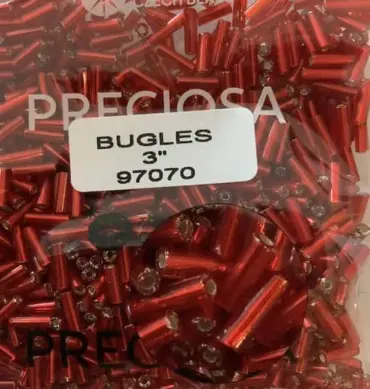 Preciosa Bugles Beads 97070 3" 3.5 Oz