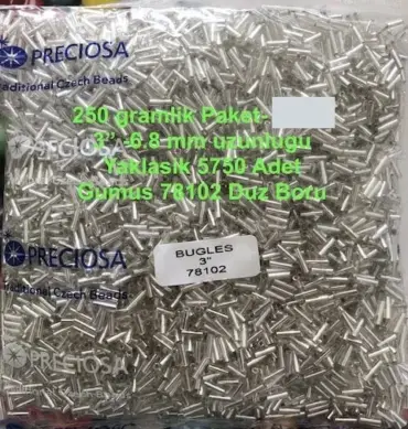 Preciosa Bugles Beads 78102 3" 8.81 Oz