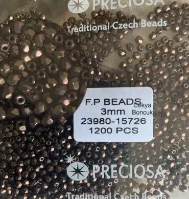 Preciosa Fire Polished Beads FP 3mm 23980-15726 100 Pcs